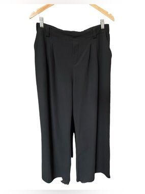 HALARA Waffle Pleated Pants in Black - Size L Petite Inseam